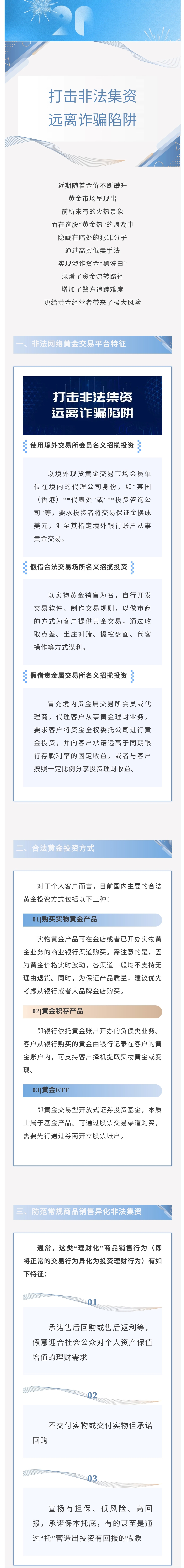 【風險提示】警惕網絡黃金交易非法集資陷阱